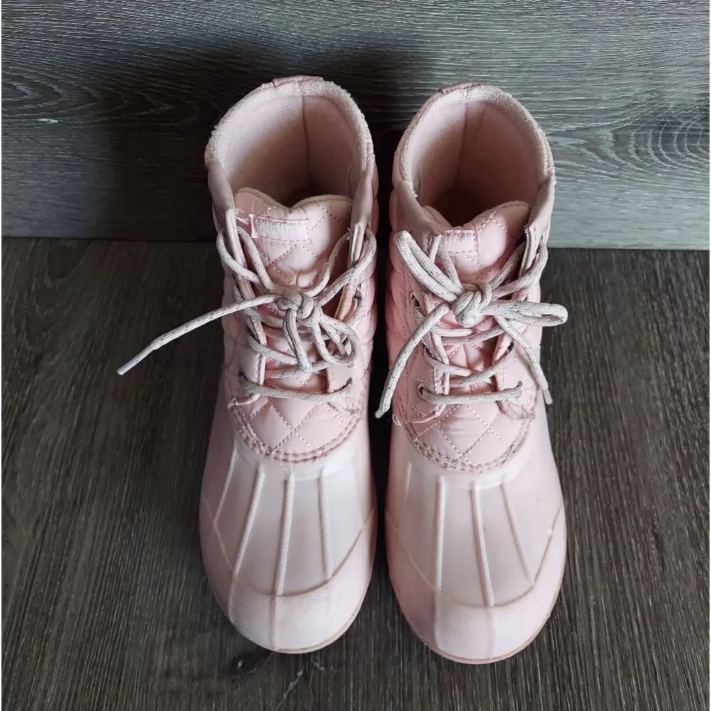 Sperry Port Duck Boots Quilted Light Pink Size 4M